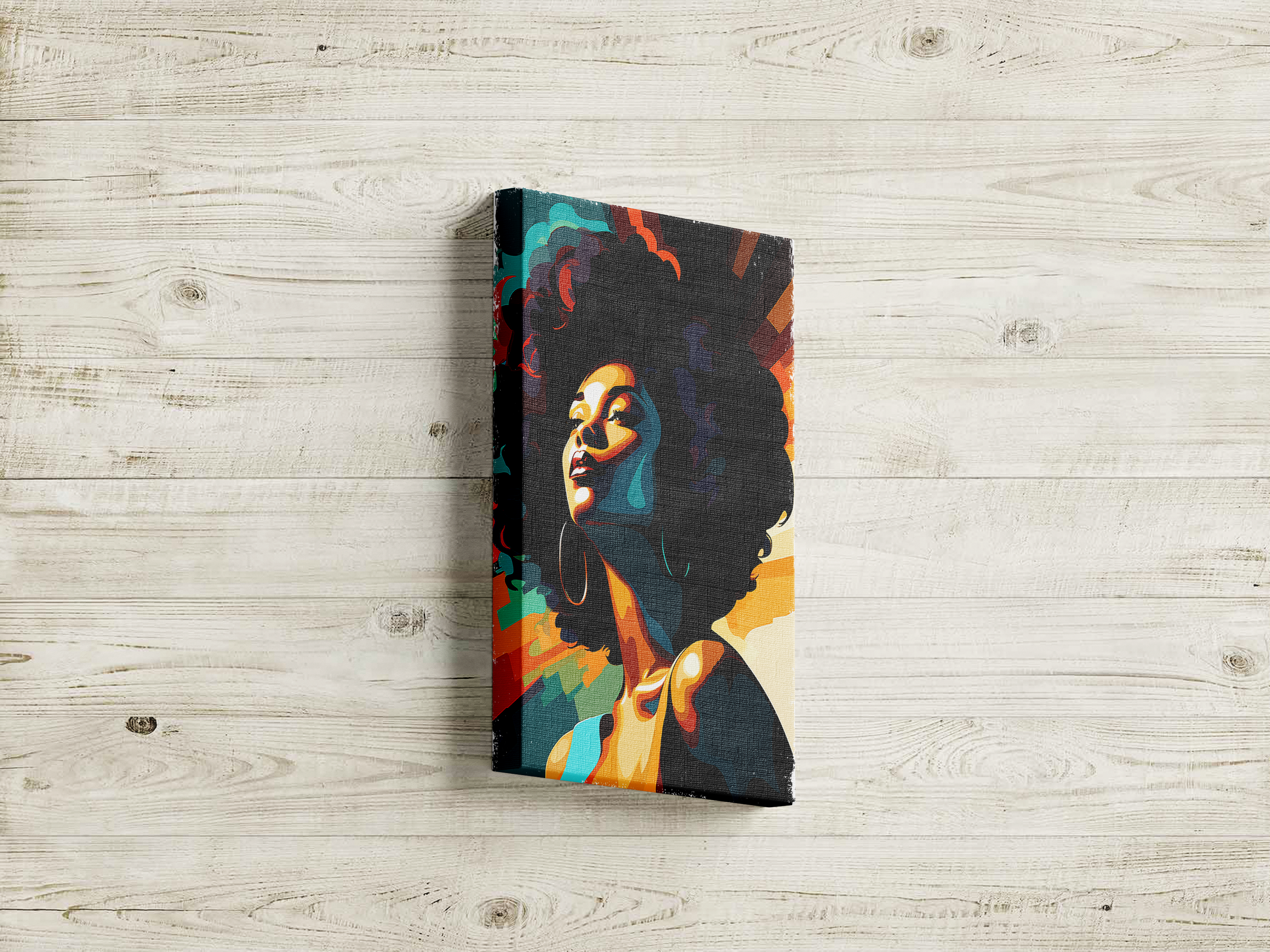 Black Woman Canvas Photo