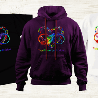 Cancer Awareness: Infinity Feather Ribbon Heart