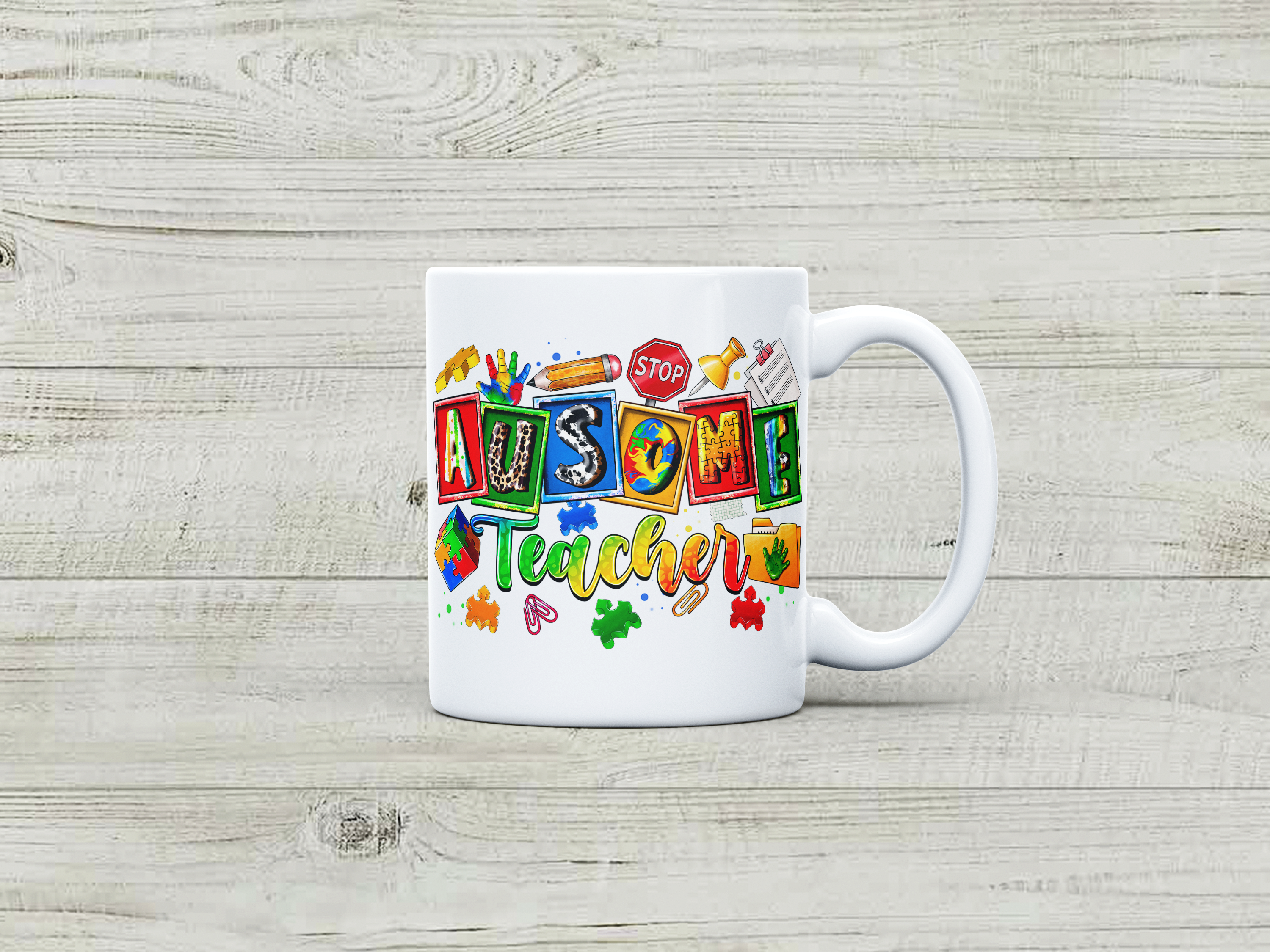 Autism Awareness Mug: Ausome Teacher