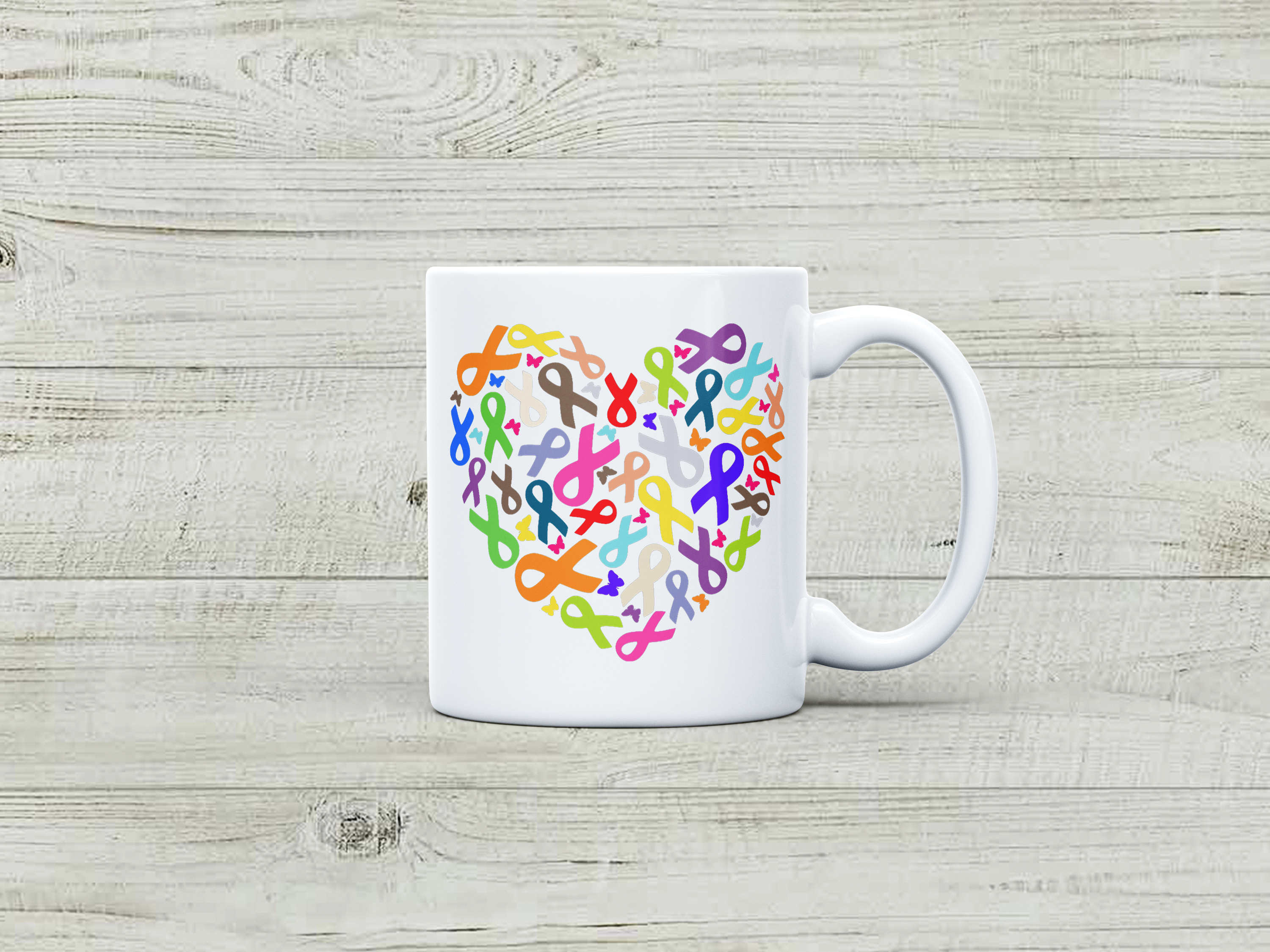 Cancer Awareness Mug: Cancer Heart