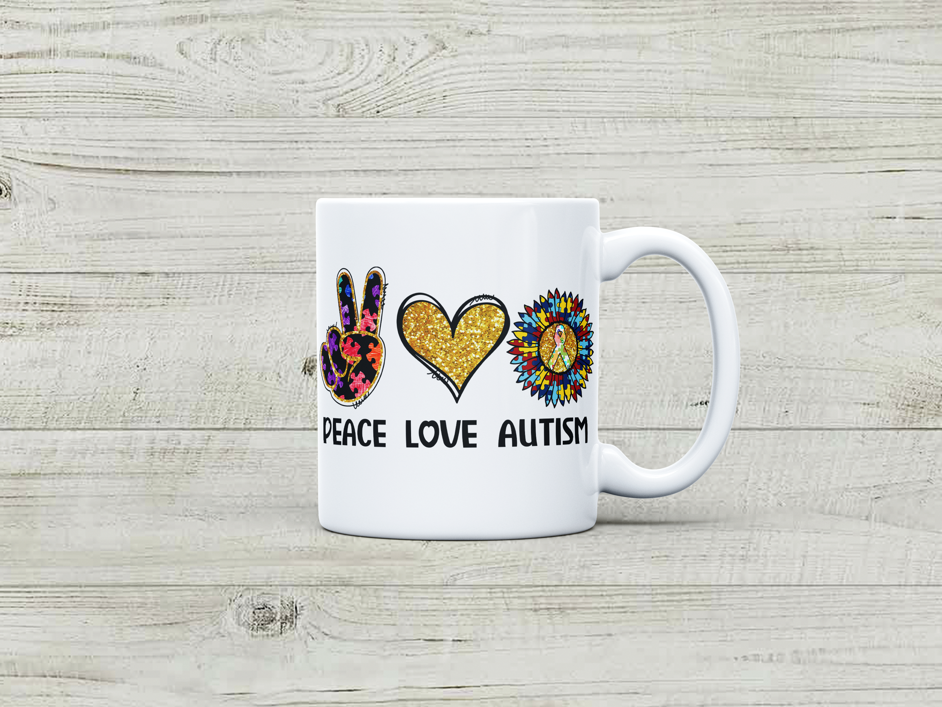 Autism Awareness Mug: PEA 2